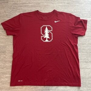 Stanford Cardinal Nike Dri-Fit Short Sleeve Shirt Men's Red
